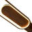 2 - Light Overlay Wood Grain Led Oval Shape Track Light With Rotating Heads