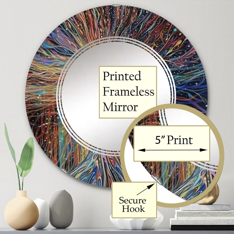 Miroir mural sans cadre Wobana, 24 po x 24 po