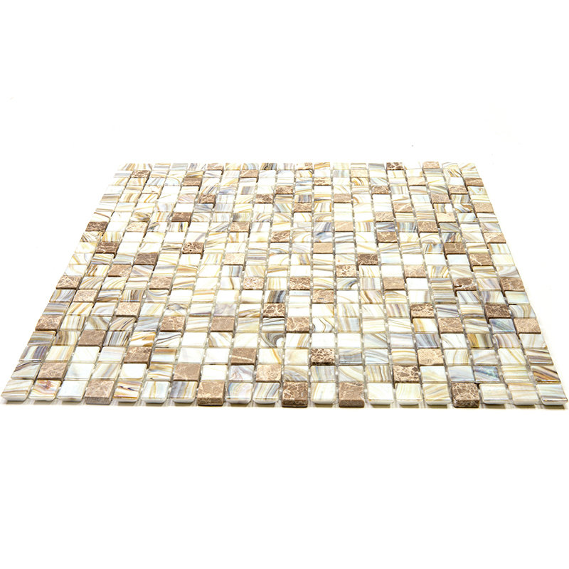 Mingles 0.6" x 0.6" Glass Mosaic Grid Wall & Floor Tile