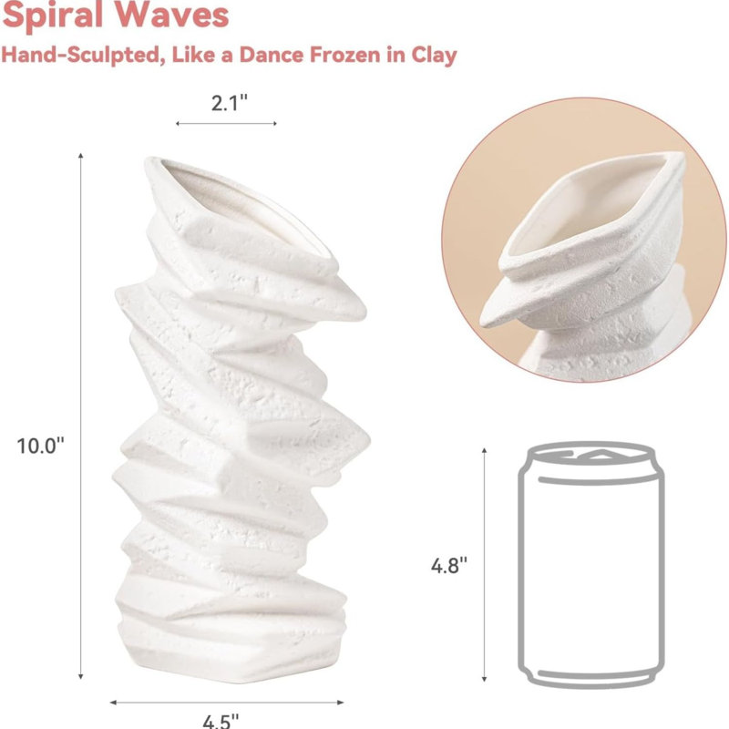 Stone Stack White Vase
