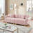 " modern 3-seater flannelette sofa | spring-wrapped cushions | stylish metal feet | 4 throw pillows | living room & bedroom-1476217121