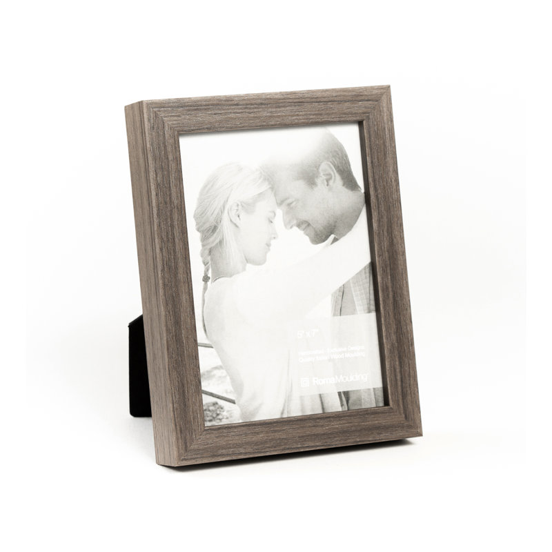 Cadre pour photo simple en bois embossé, Gris, 4 po x 6 po