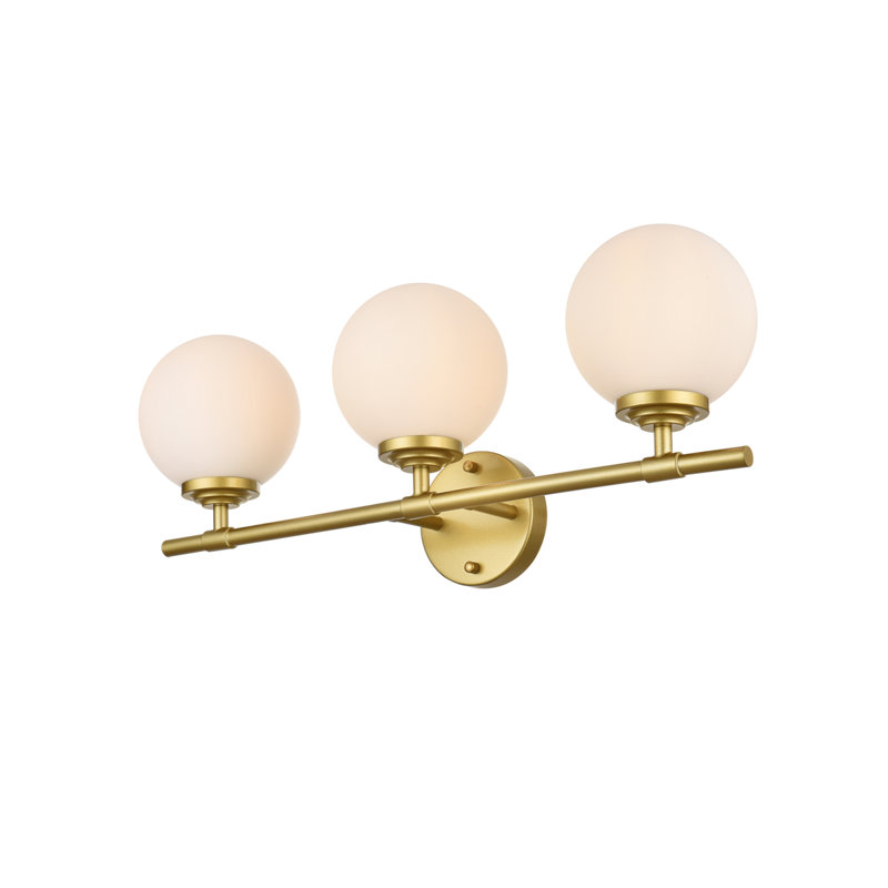 Caillier Armed Sconce, Brass, 10" H x 24" W x 24" D, 3 Light