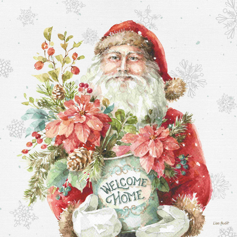 «Our Christmas Story II» par Lisa Audit - peinture sur toile tendue, H 30 po x l 30 po, Non, Cadre flottant blanc