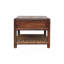 Console Regency tissée avec 4 tiroirs, fente ouverte, brun