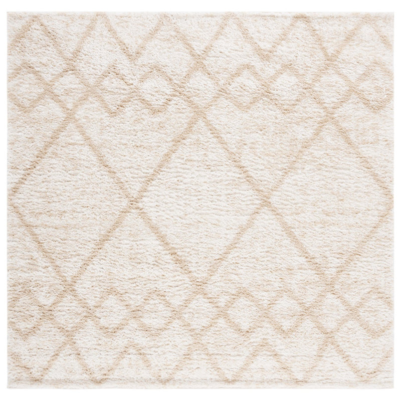 Tapis à poils longs Bindiya, Carré 7 pi