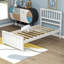 Lit plateforme simple en bois-770457884