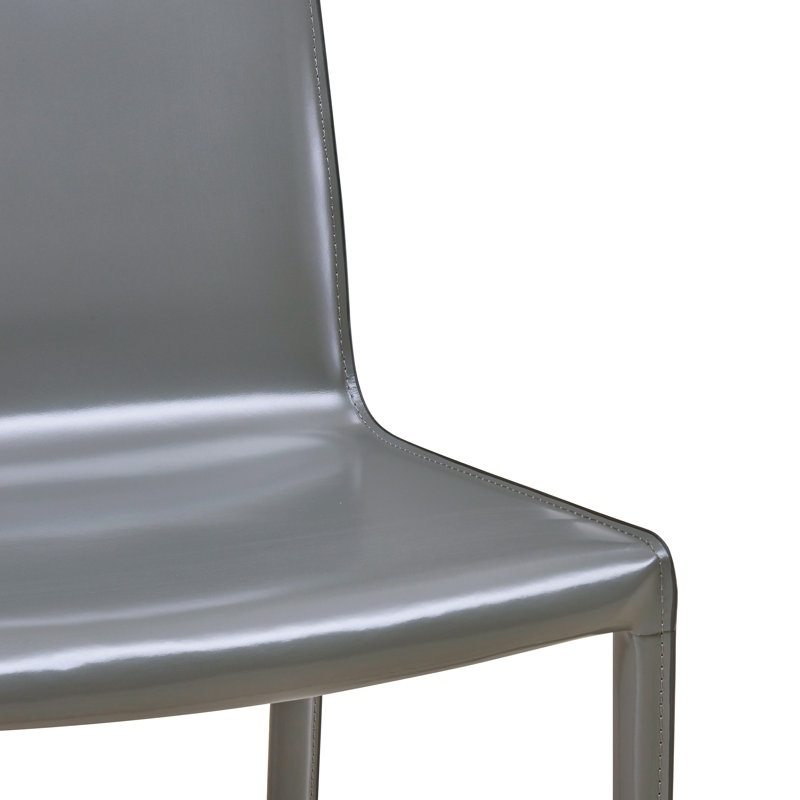 Thorsen 18.5 " H Faux Leather Upholstered Side Chair, Faux Leather Anthracite