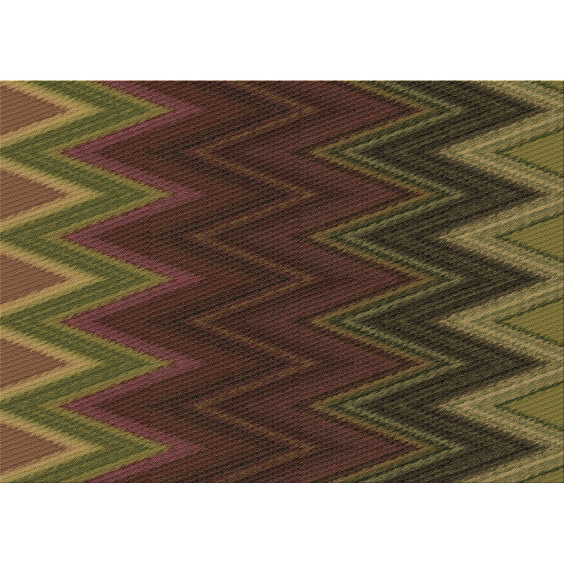 Tapis 100% à motifs lavables à la machine 2989 Pat3589-BRN, Rectangle 6 pi x 9 pi
