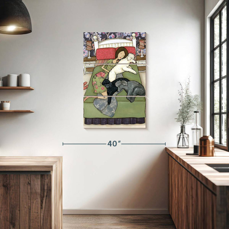 Brampt Napping Poodles, 38" H x 24" W