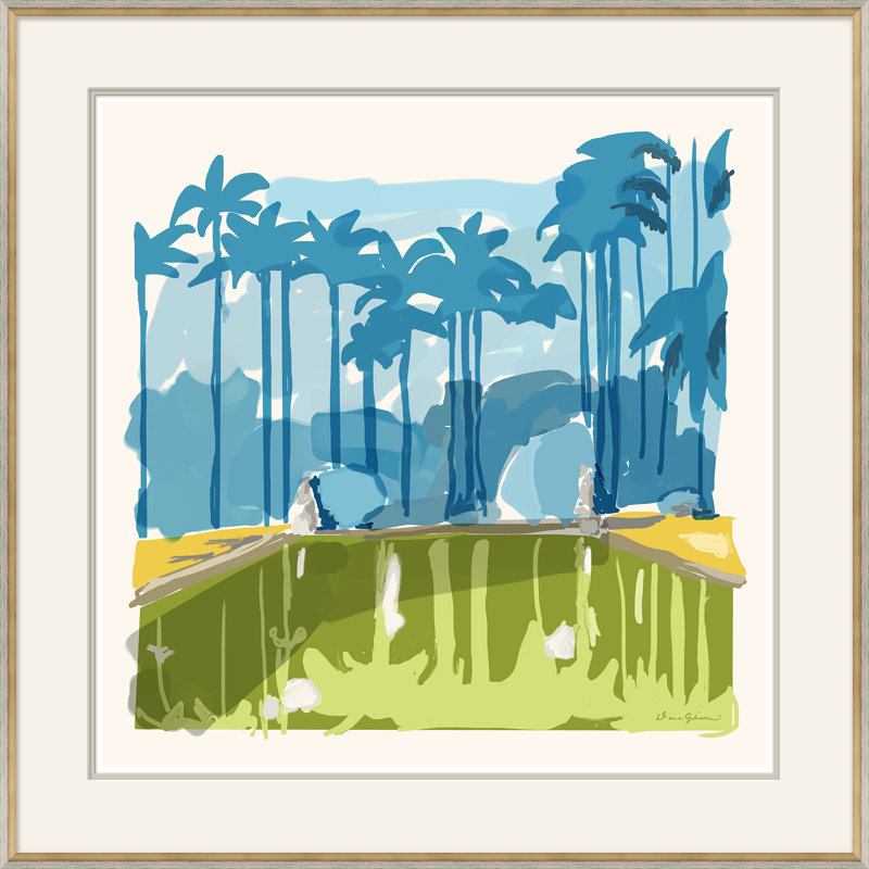 Palm Spring Print by Dana Gibson, Blue/Green