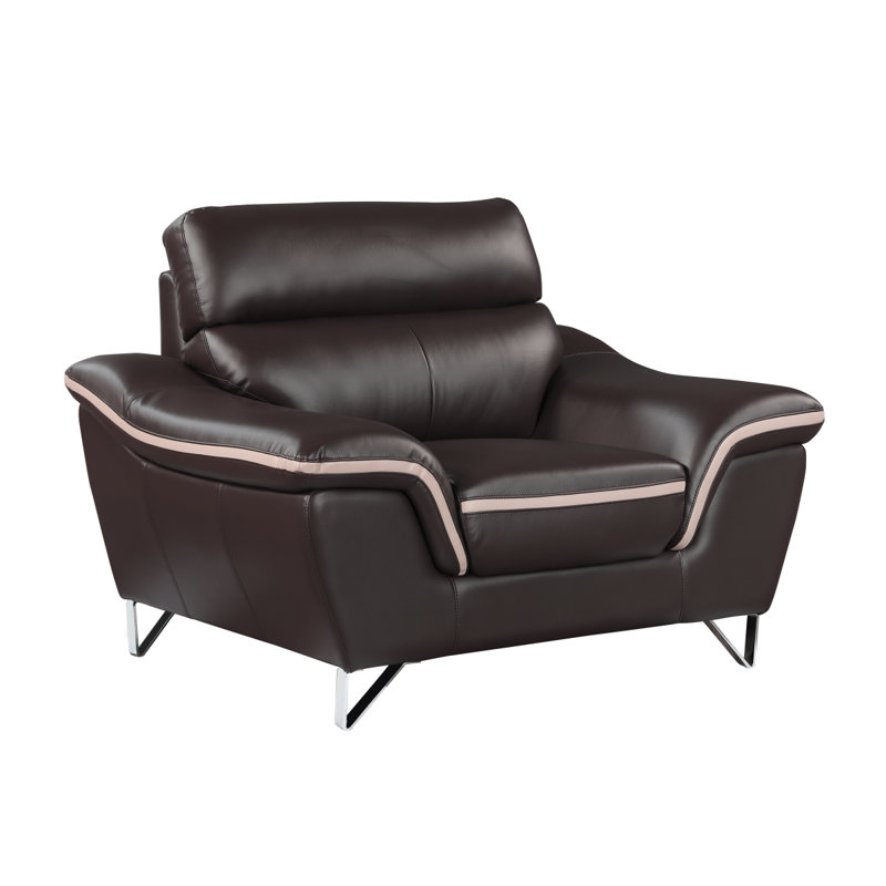 Chaise en cuir véritable, Brown