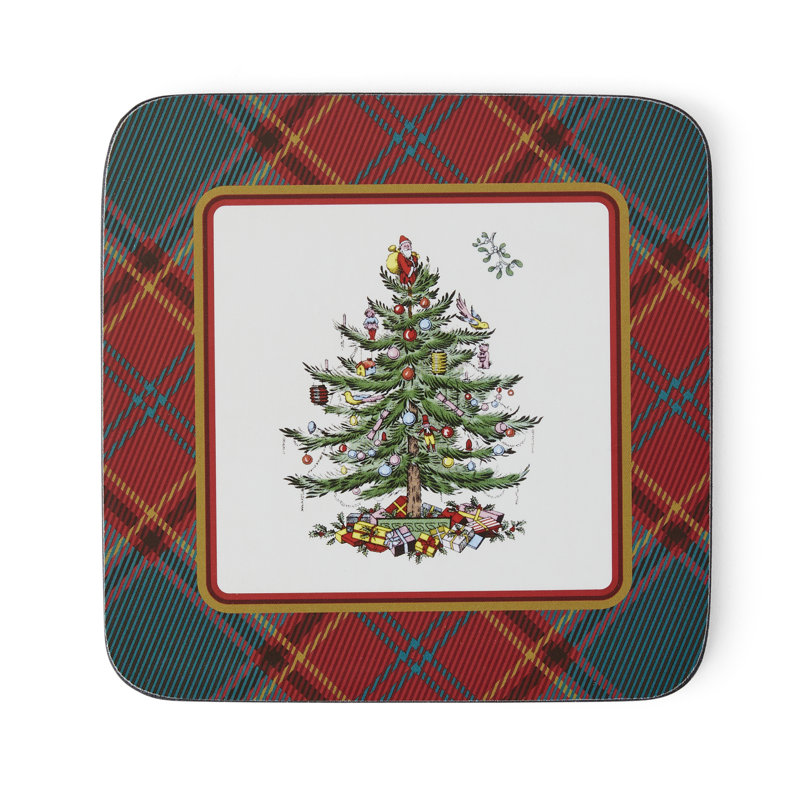 Christmas Tree TARTAN MUG AND TIN SET