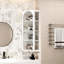 Armoire de coin murale blanche pour économiser de l'espace, moderne et minimaliste, convient à une chambre à coucher, une salle de bain, une cuisine, un salon, une armoire minimaliste, une couleur, une cuisine, quatre rangements