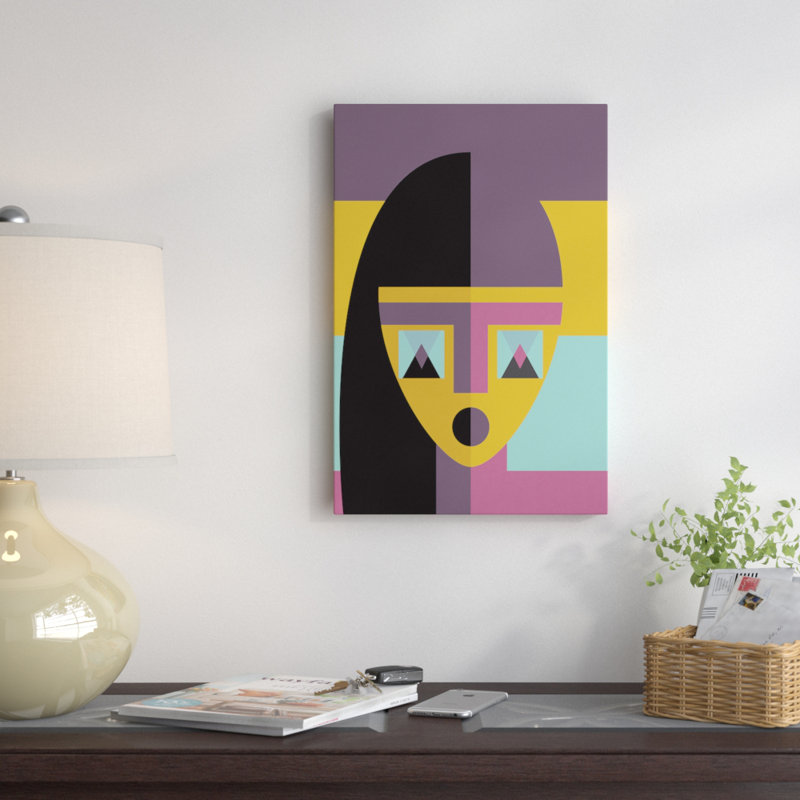 « geometric model », impression sur toile tendue, H 12 po x l 8 po x P 0,75 po
