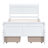 Lit plateforme en bois avec quatre tiroirs pratiques, tête et pied de lit profilés pour une organisation et un style de chambre à coucher améliorés