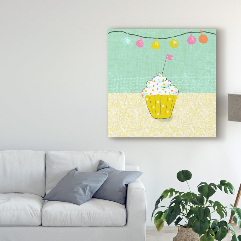 « rétro birthday iv », art sur toile, H 14 po x l 14 po x P 2 po