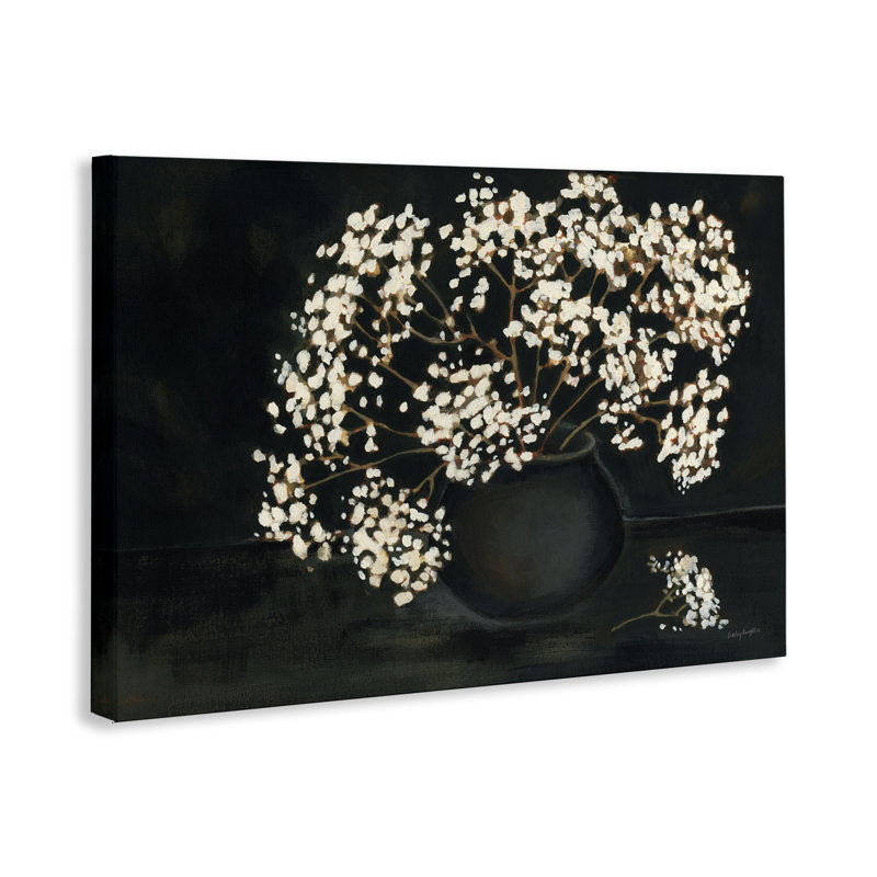 «Baby's Breath on Black» par Haley Knighten, H 16 po x l 24 po