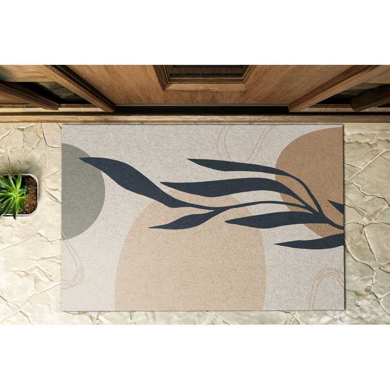 Non-Slip Floral Outdoor Doormat