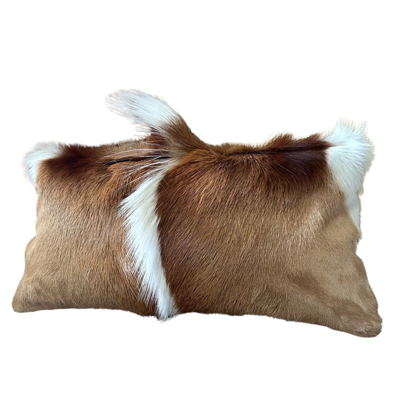 17X10” Springbok Skin Pillow Case (Suede Backing)