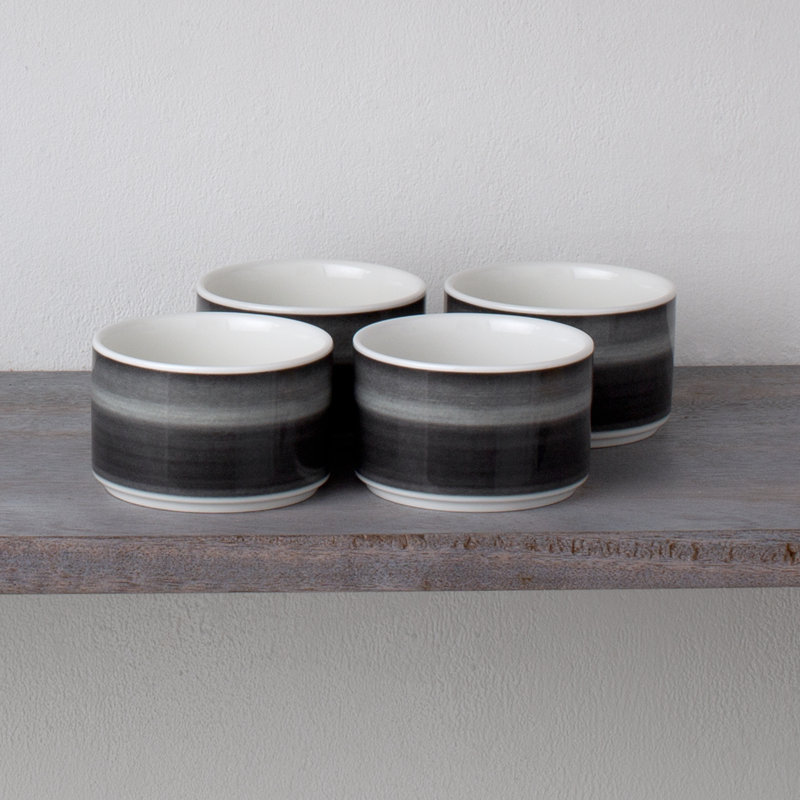 Noritake Colorstax Ombre Stax Mini Bowls, 3.75", 9 OZ, Jet