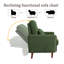 Upholstered Corduroy Armchair With Footstool-1354990034