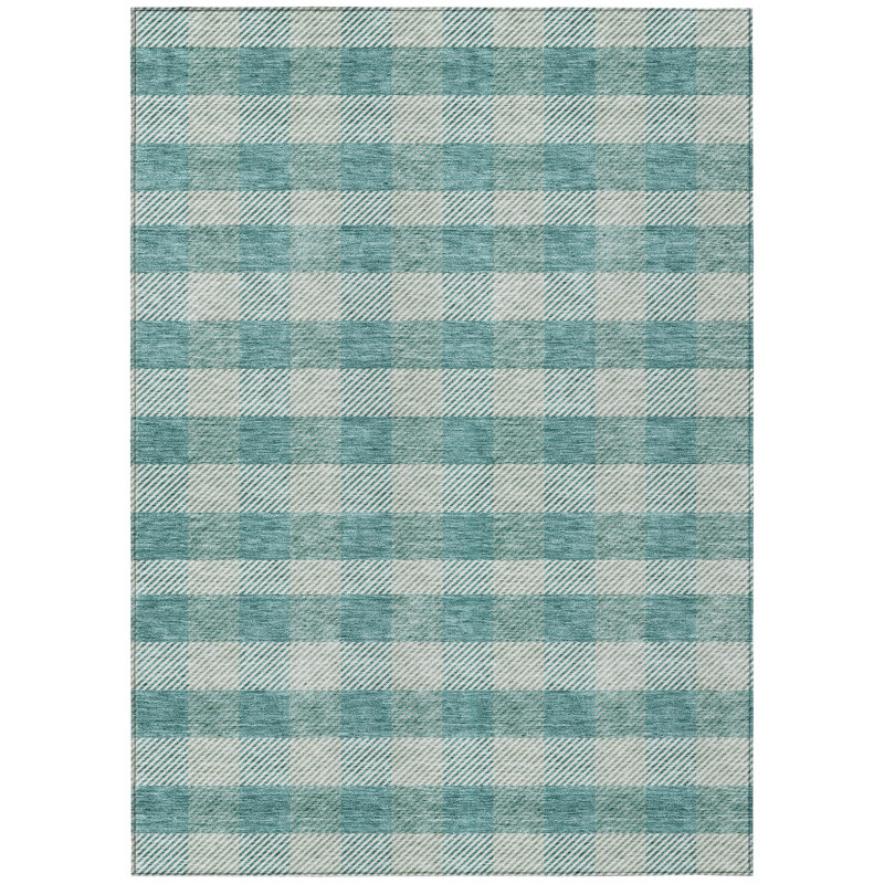 Colzie Plaid Indoor / Outdoor Rug, Rectangle 8' x 10'