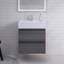 Ensemble de meuble-lavabo mural simple 24 po Babajide-1781100011