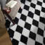 Machine-Washable Checkered Shag Area Rug-1373079847-1373079848