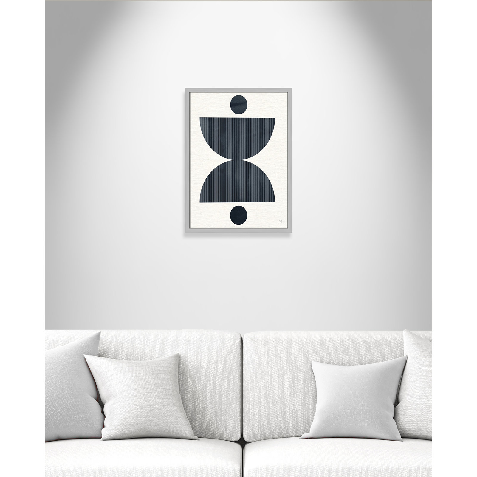 Eclipse II Print by Susan Jill, Matte Silver Framed, 23" H x 17" W x 0.75" D