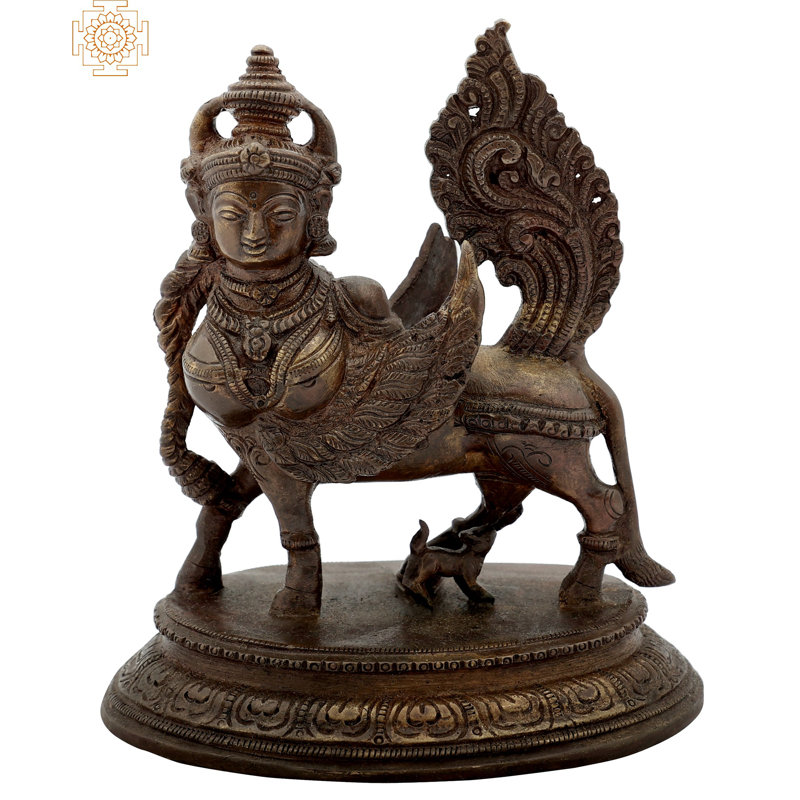 Figurine Kamadhenu, Brun