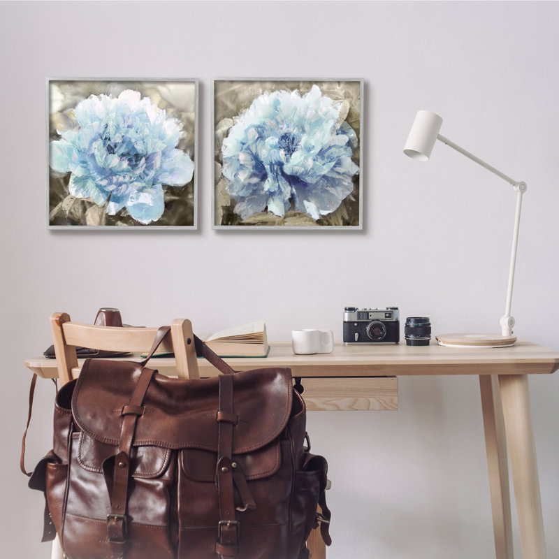 Oeillet éphémère en fleurs, peinture de bokeh rétro distincte, Shawna Sullivan, H 17 po x l 17 po