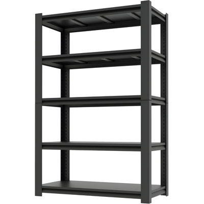 Heavy Duty 5 Tier Adjustable Garage Shelving Unit With 2500Lbs Capacity For Warehouse, Basement, Workshop, And Kitchen Storage