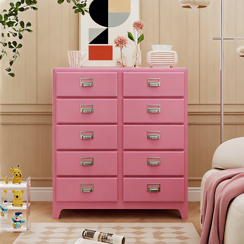 Commode d'appoint multifonctionnelle de couleur unie, H 37,8 po x l 30,71 po x P 15,75 po, Rose