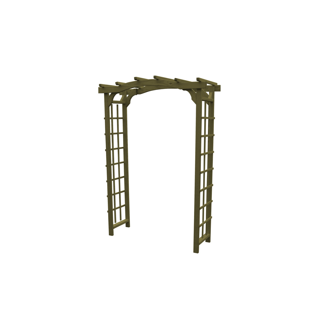 Pressure Treated Pine Arbors 60'' W x 26'' D Solid Wood Arbor A&L Furniture