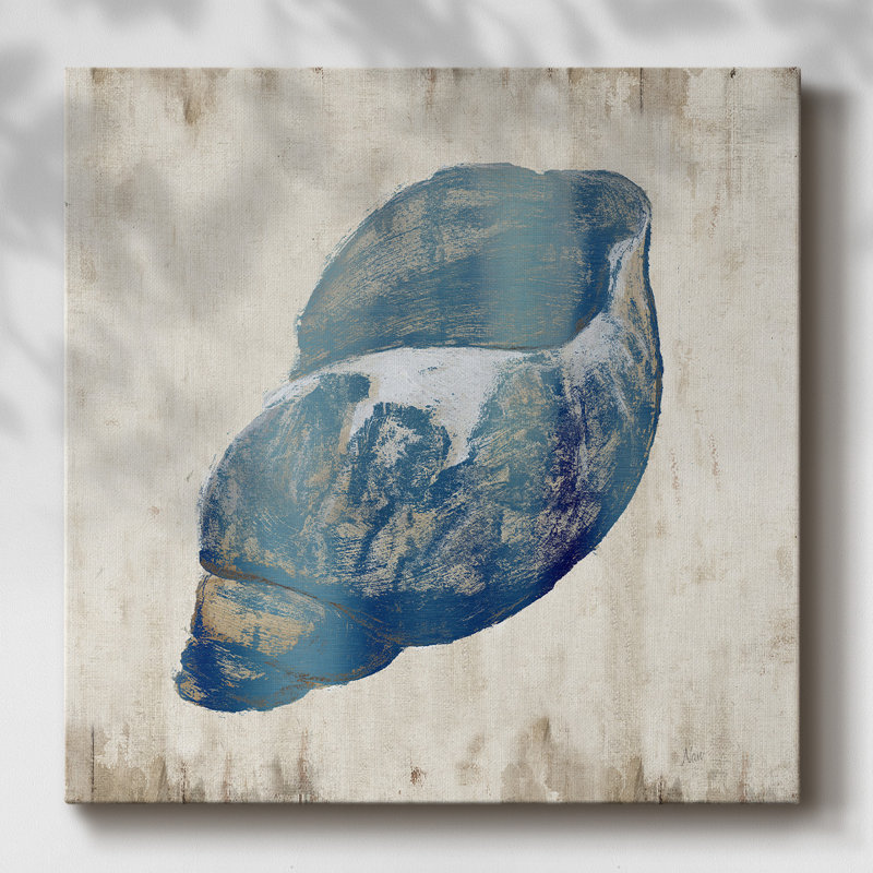 «Blue Shell IV» sur toile, H 16 po x l 16 po x P 1,5 po