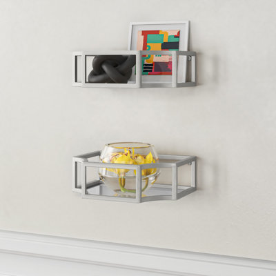 Zain 2 Piece Metal Floating Shelf