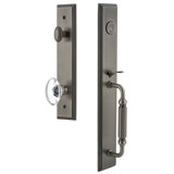 Carré Handleset with Single Cylinder Deadbolt and Provence Door and Rosette