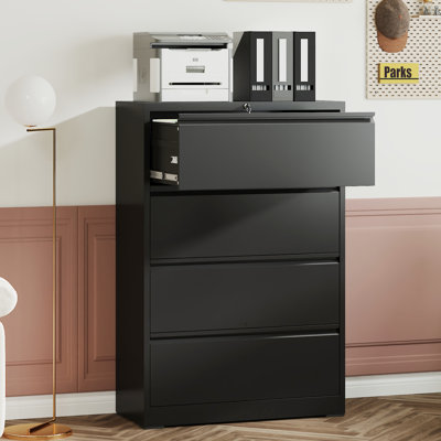 4 classeurs avec serrure, formaldéhyde, fonction, installation facile pour l'organisation du bureau à domicile