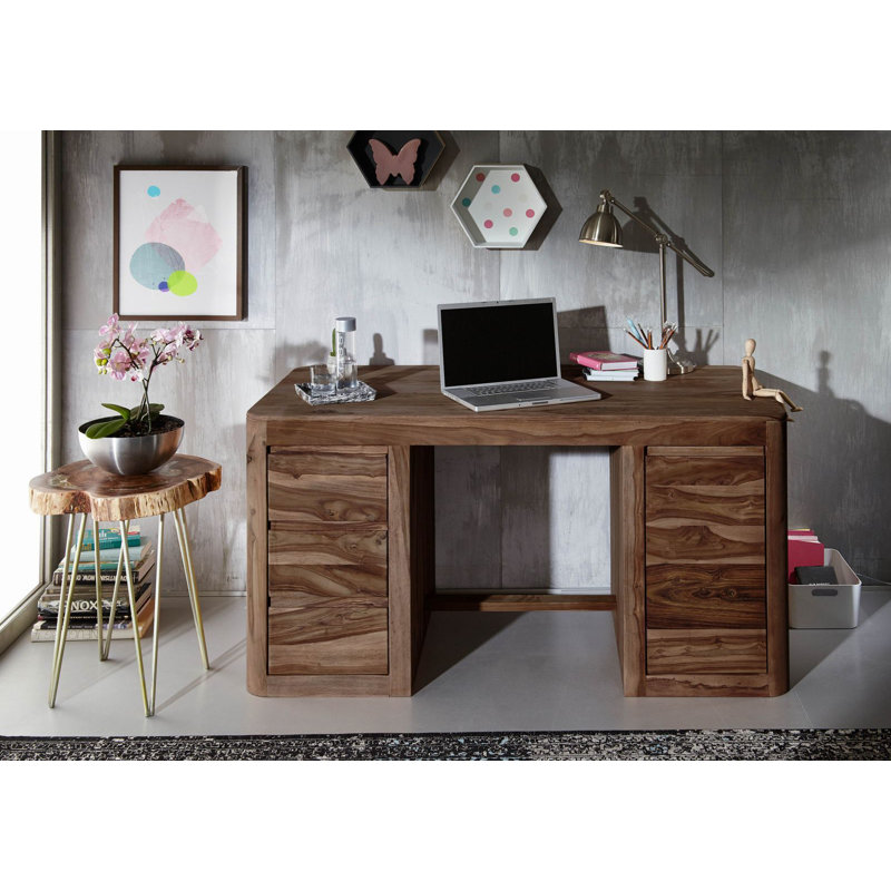 Toronto Solid Wood Writing Desk, Smoked Cherry