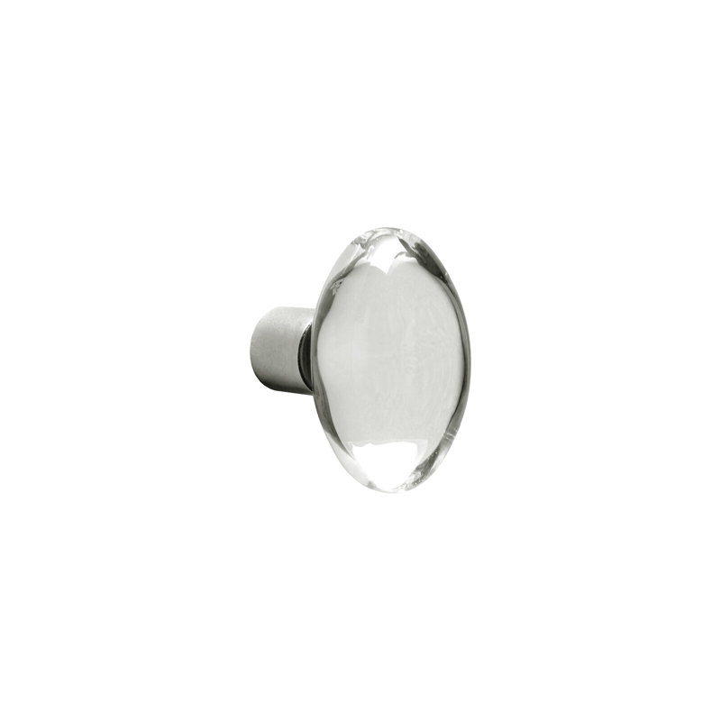 Crystal Bronze Oval Knob, White Bronze Dark