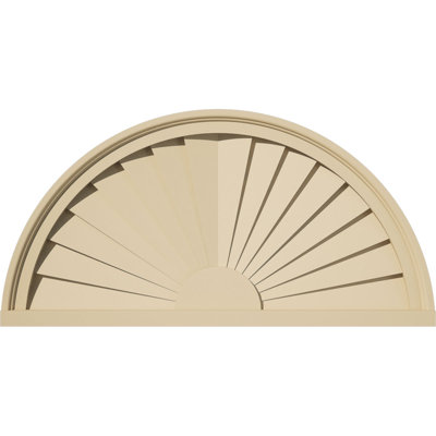 Half Round Signature Urethane Pediment, Primed Tan