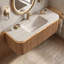 Meuble-lavabo mural simple 30 po avec plateau en marbre-380982478