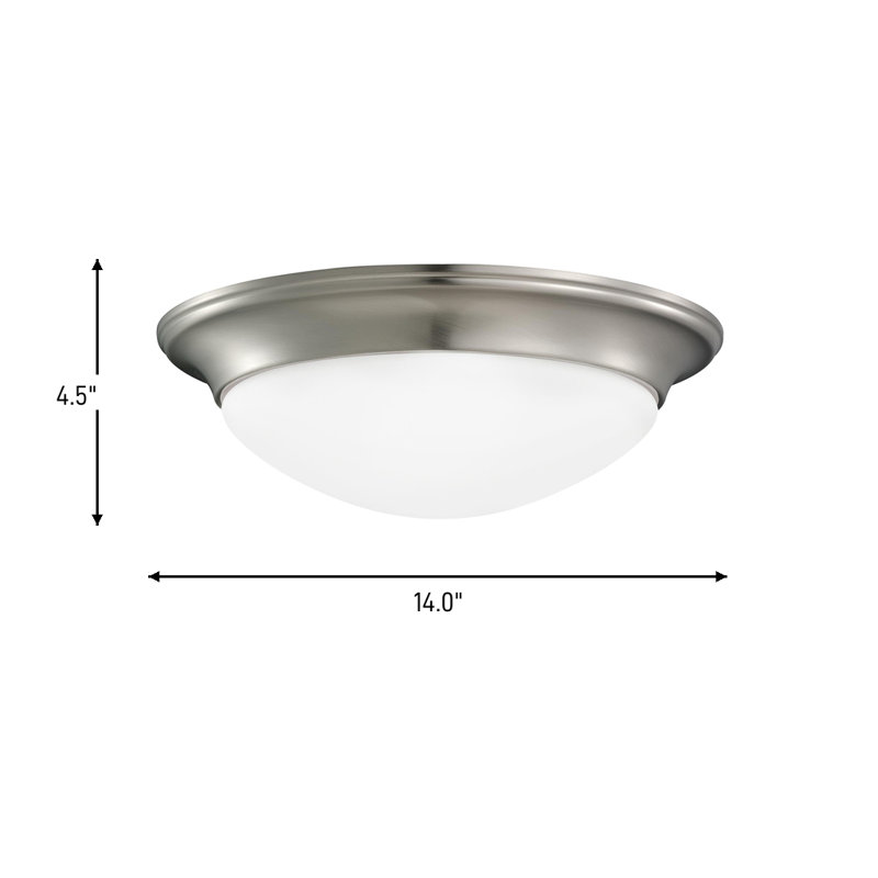 Nash Two Light Ceiling Flush Mount from Generation Lighting , Brushed Nickel, No