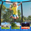 Trampoline récréatif 8 pi avec filet de sécurité
- Usage intérieur et extérieur, trampoline rond pour enfants - bleu-132394563