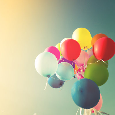 " Vintage Multicolored Balloons "