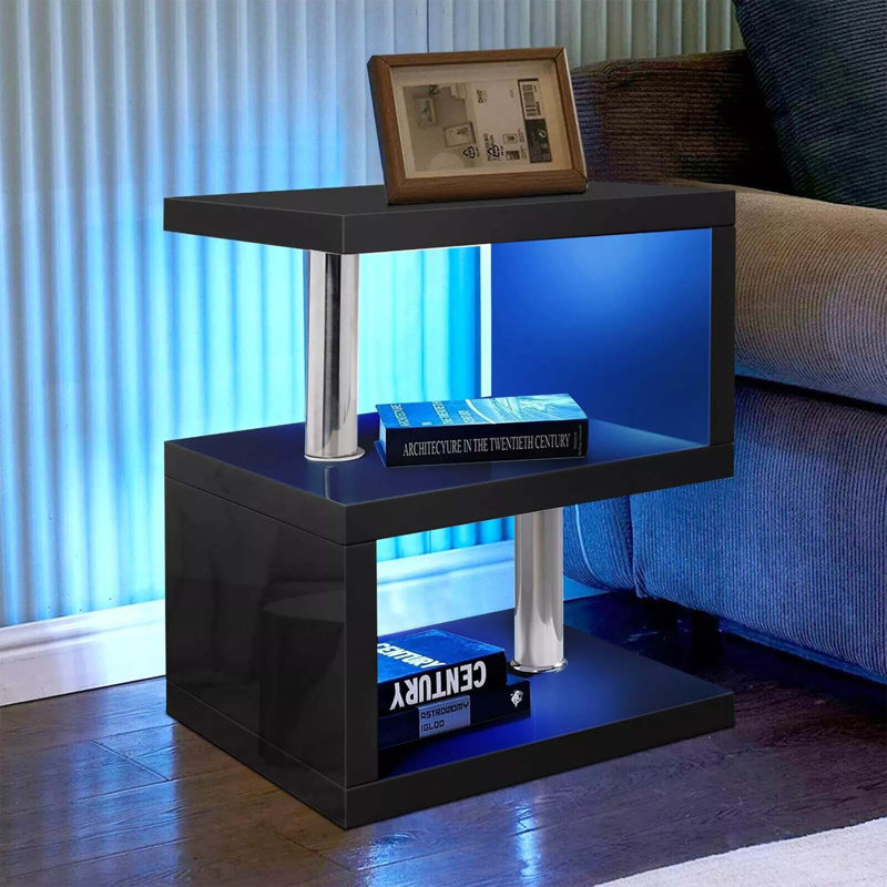 C Table End Table, Black