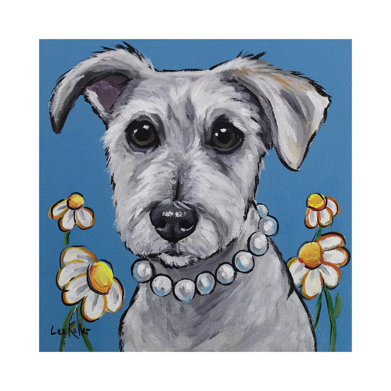 Schnauzer - Daisy - Wrapped Canvas Print, 66.04 cm H x 66.04 cm W x 1.91 cm D
