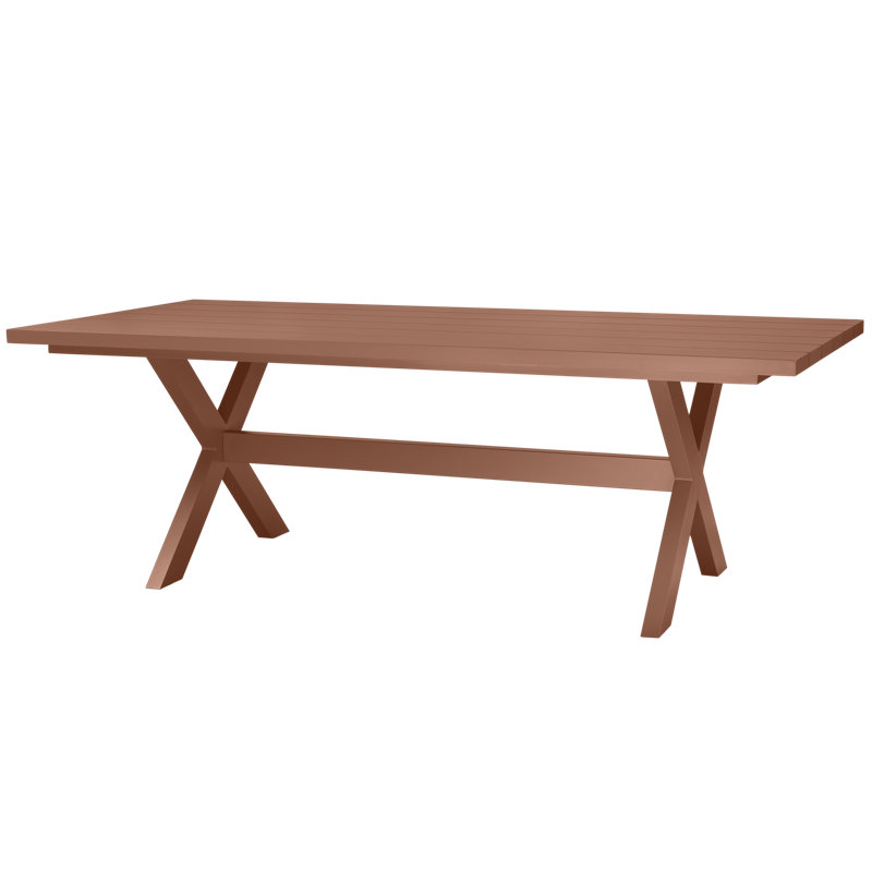 Delta Rectangular Outdoor Dining Table , 105cm cm W 220cm cm D, Terra