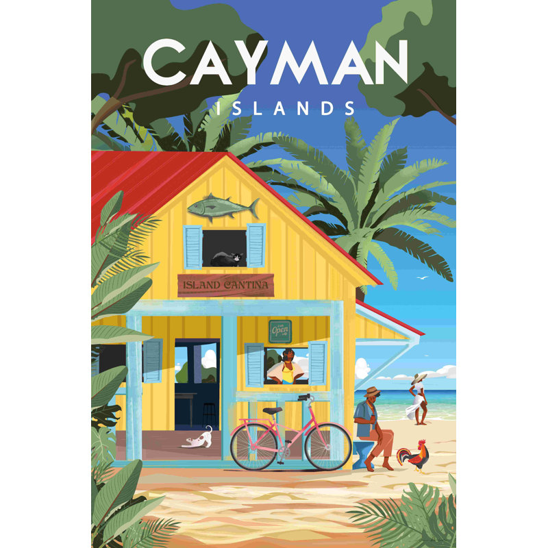 Îles Caïmans par Omar Escalante - impression, H 18 po x l 12 po, Toile tendue